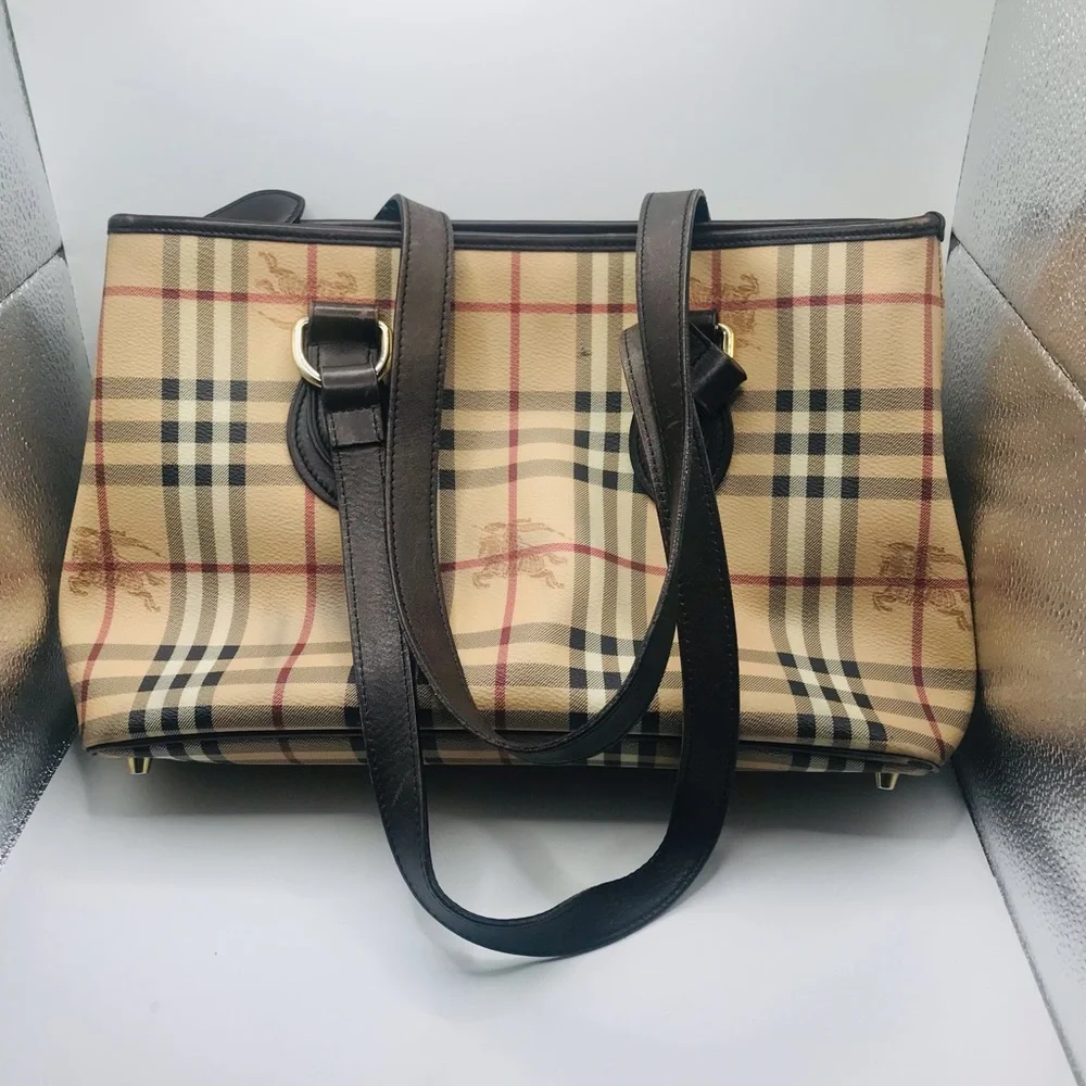 Burberry Beige Haymarket Check Regent Tote Bag - Picture 10 of 16